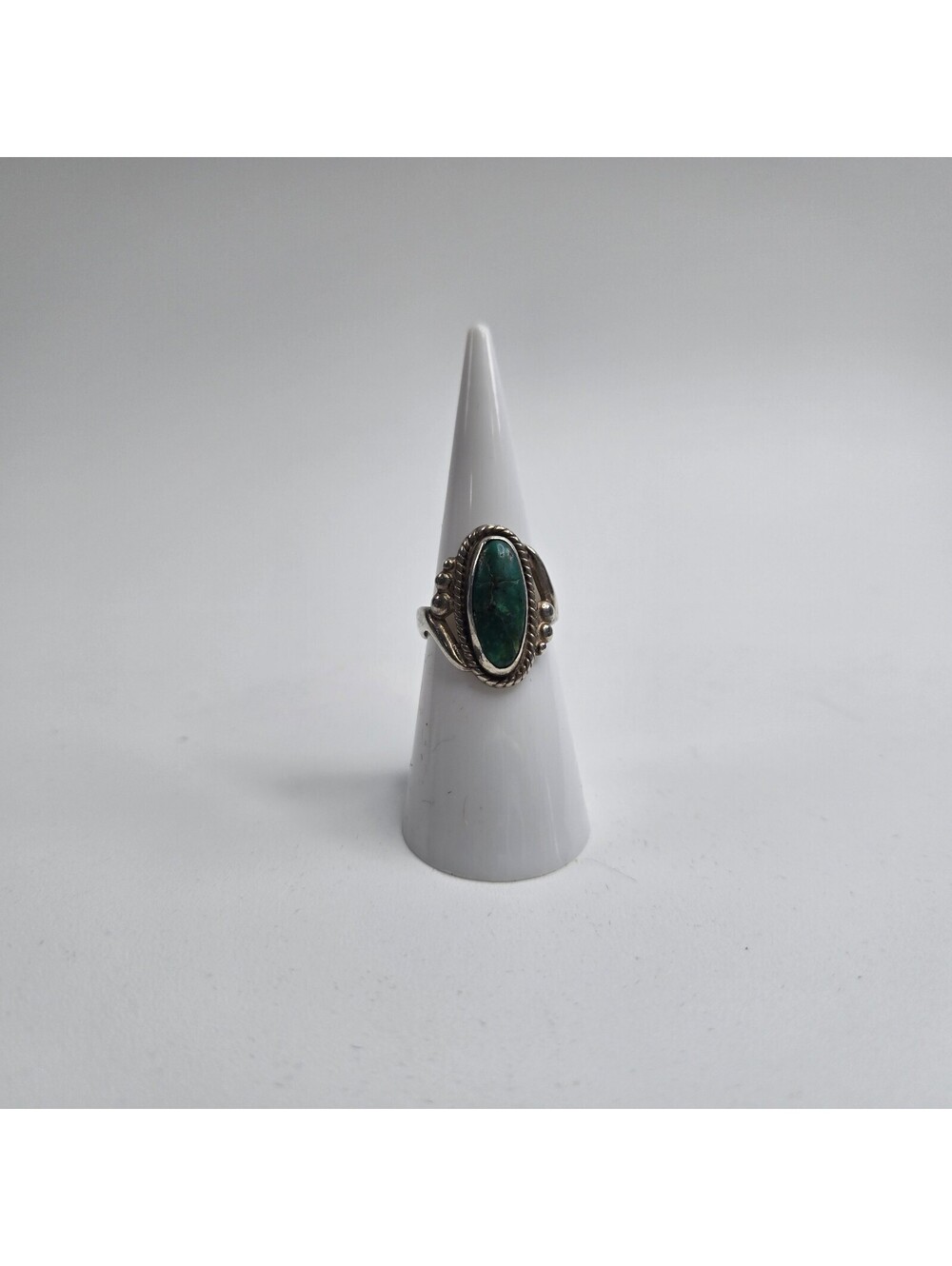 Vintage Bell Trading Post Sterling Silver Turquoise Ring Southwestern 1960s 5.5